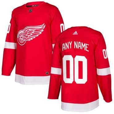 Men%27s Detroit Red Wings Custom Red Home 2017-2018 adidas Hockey Stitched NHL Jersey->customized nhl jersey->Custom Jersey